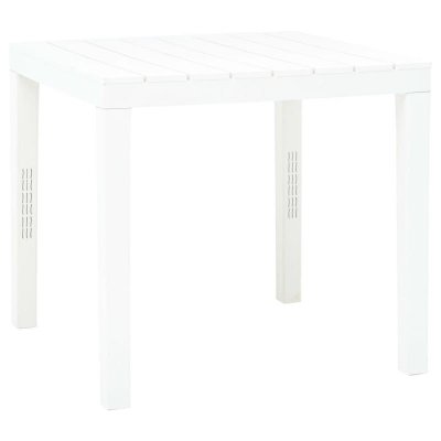 VIDAXL  - Table de jardin Blanc 78x78x72 cm Plastique Blanc