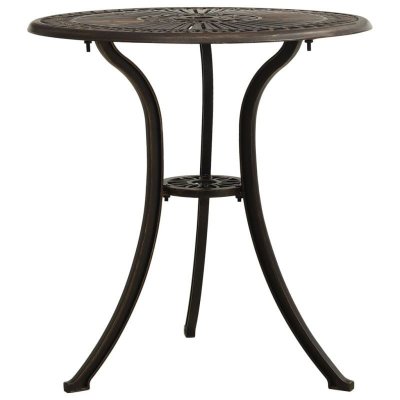 VIDAXL  - Table de jardin Bronze 62x62x65 cm Aluminium coul&eacute; Bronze