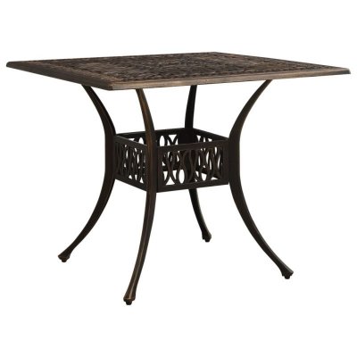VIDAXL  - Table de jardin Bronze 90x90x73 cm Aluminium coul&eacute; Bronze