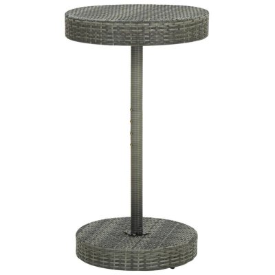 VIDAXL  table de jardin gris 60,5x106 cm r&eacute;sine tress&eacute;e 45857