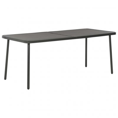 VIDAXL  table de jardin gris fonc&eacute; 180x83x72 cm acier 46632