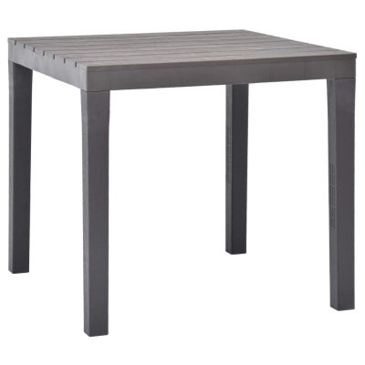 VIDAXL  - Table de jardin Moka 78x78x72 cm Plastique Caf&eacute;