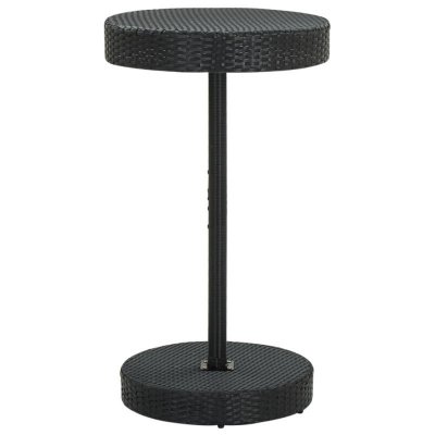 VIDAXL  table de jardin noir 60,5x106 cm r&eacute;sine tress&eacute;e 45856 