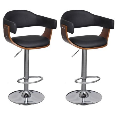 Vidaxl tabouret de bar 2 pcs cuir synth&eacute;tique hauteur r&eacute;glable 241052