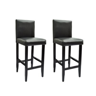 Vidaxl tabouret de bar 2 pcs cuir synth&eacute;tique noir 240071