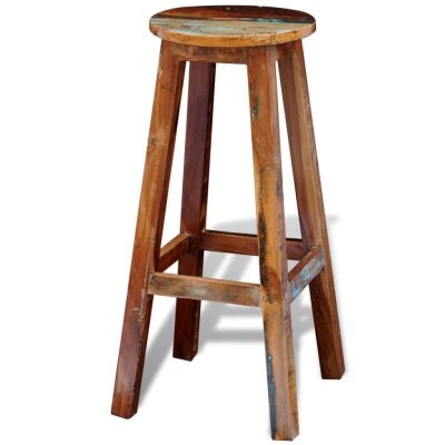 Vidaxl - Tabouret de bar Bois de r&eacute;cup&eacute;ration massif Brun