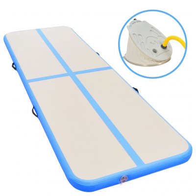 VIDAXL  tapis gonflable de gymnastique avec pompe 300x100x10cm pvc bleu