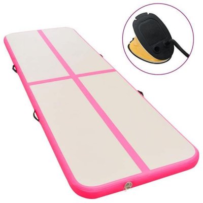 VIDAXL  tapis gonflable de gymnastique avec pompe 400x100x10cm pvc rose