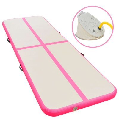 VIDAXL  Tapis Gonflable De Gymnastique Avec Pompe 500x100x10cm Pvc Rose