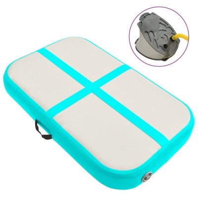 VIDAXL  Tapis Gonflable De Gymnastique Avec Pompe 60x100x10 Cm Pvc Vert