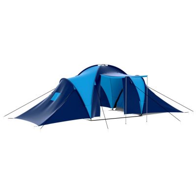 VIDAXL  tente de camping tissu 9 personnes bleu fonce et bleu