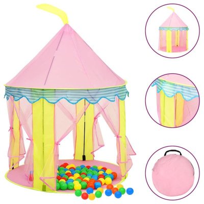VIDAXL  tente de jeu pour enfants avec 250 balles rose 100x100x127 cm