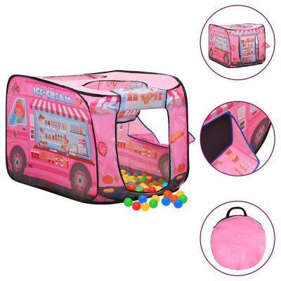 VIDAXL  tente de jeu pour enfants avec 250 balles rose 70x112x70 cm