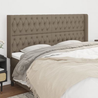 VIDAXL  t&ecirc;te de lit avec oreilles taupe 203x16x118128 cm tissu