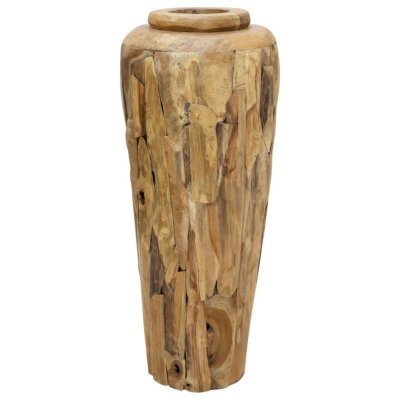 VIDAXL  vase de d&eacute;coration 40 x 100 cm bois de teck solide 285209