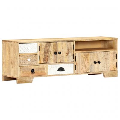 VIDAXL   Meuble TV 120x30x40 cm Bois massif de manguier