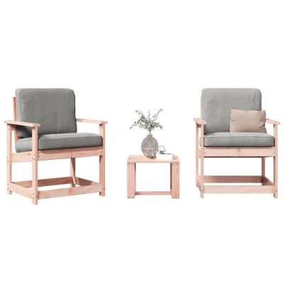 VIDAXL   Salon de jardin 3 pcs bois massif douglas Brun