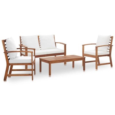VIDAXL   Salon de jardin 4 pcs avec coussins Bois d'acacia solide
