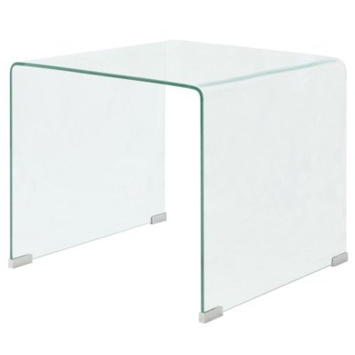 Vidaxl vidaXL Table basse 49,5 x 50 x 45 cm Verre tremp&eacute; Transparent