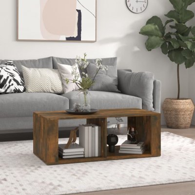 Vidaxl vidaXL Table basse Ch&ecirc;ne fum&eacute; 100x50x36 cm Bois d'ing&eacute;nierie