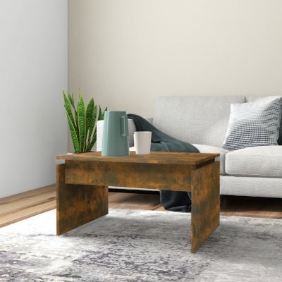 Vidaxl vidaXL Table basse Ch&ecirc;ne fum&eacute; 68x50x38 cm Bois d'ing&eacute;nierie