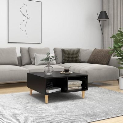 Vidaxl vidaXL Table basse Noir 60x60x30 cm Agglom&eacute;r&eacute;