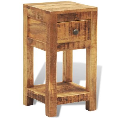 Vidaxl vidaXL Table de chevet avec 1 tiroir Bois massif de manguier