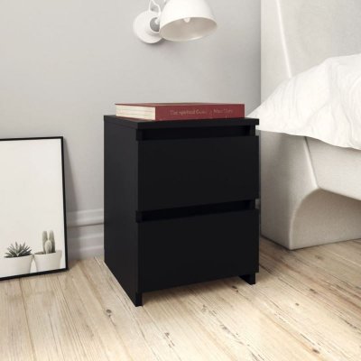 Vidaxl vidaXL Tables de chevet 2 pcs Noir 30 x 30 x 40 cm Agglom&eacute;r&eacute;