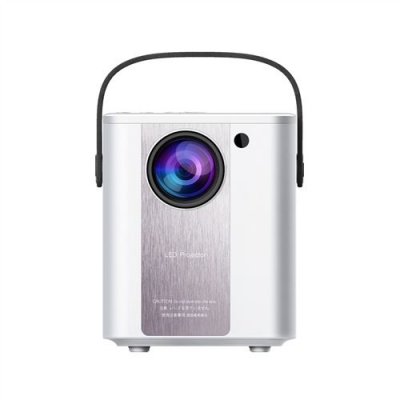 Vid&eacute;oprojecteur C500 - HD 1080P, Syst&egrave;me Android 8.0, Avec Wifi, Bluetooth 4.0 - Argent