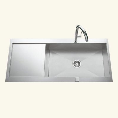 CUISISSIMO Vier inox lisse rikas 1 tr&egrave;s grand bac 1 &eacute;gouttoir - inox