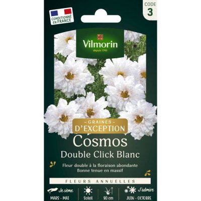 VILMORIN  - Cosmos Double Click Blanc