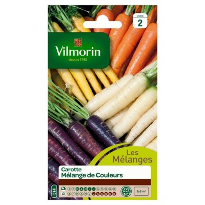 VILMORIN  - Sachet graines Carottes m&eacute;lange de couleurs