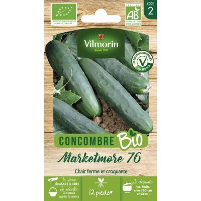 VILMORIN  Sachet graines Concombre Marketmore 76 Bio - Cucumis sativus