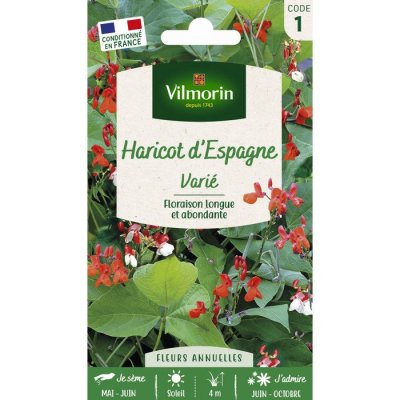 VILMORIN  - Sachet graines Haricot d'espagne vari&eacute;