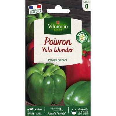 VILMORIN  - Sachet graines Poivron Yolo wonder