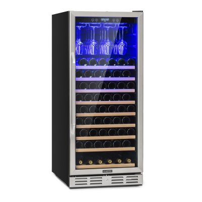 KLARSTEIN Vinovilla 127 Cave &agrave; vin 331 litres / 127 bouteilles - 45dB - Classe G - Acier inoxydable