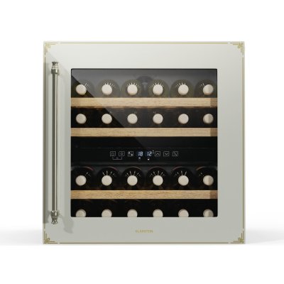 KLARSTEIN Vinsider 36 Cave &agrave; vin 36 bouteilles tactile Protection UV LED silencieuse 3 &eacute;tag&egrave;res Beige