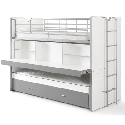 VIPACK  bonny compact80 lits superpos&eacute;s 2 couchages silver BONHS8009