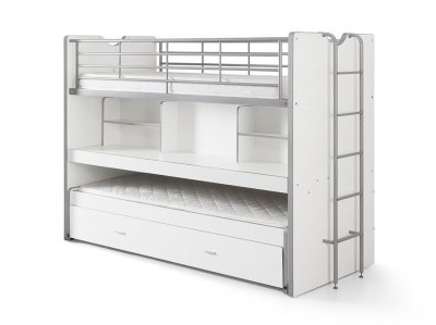 Vipack bonny lits superpos&eacute;s 2 couchages compact 80 blanc BONHS8014
