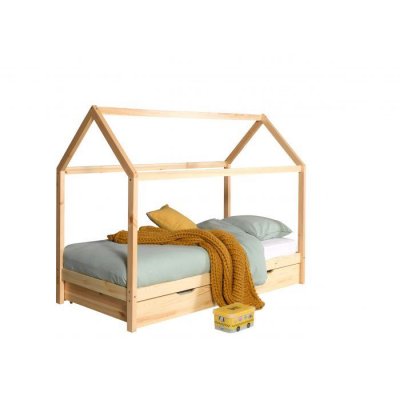 Vipack Dallas Lit LP 90x200cm Naturel + Lit gigogne