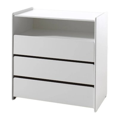 Vipack kiddy commode 3 tiroirs 1 niche 90cm blanc KIKO2214