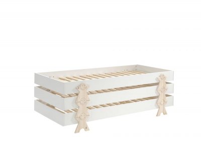 Vipack - Lit enfant En Bois ""modulo Smiley Iii"" 90x200cm Blanc