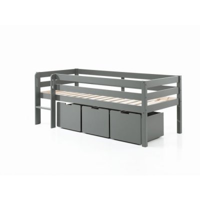 Vipack - PICOMSLD7017 - Lit mi-haut avec 3 tiroirs