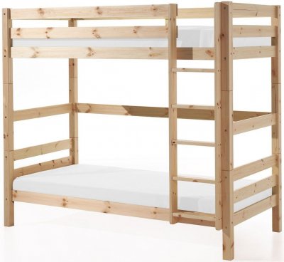 PARIS PRIX Vipack PINO Lit Superpos&eacute; Pin Massif Bois Nature + Lit gigogne