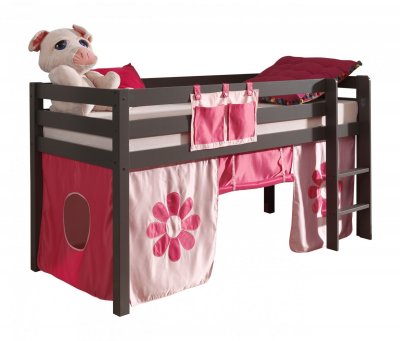 Vipack rideau de lit pink flower pour lit pino TX70073