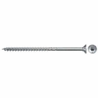 FISCHER Vis &agrave; bois PowerFast II 5x60 t&ecirc;te frais&eacute;e, empreinte TX, zingu&eacute; blanc
