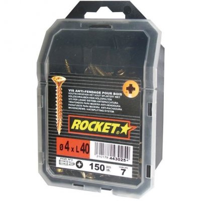 ROCKET Vis  &agrave; t&ecirc;te frais&eacute;e Pozi - 4x40 mm
