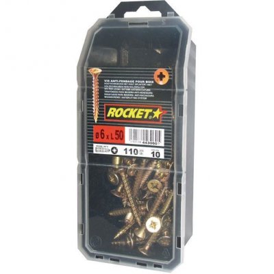 VYNEX Vis t&ecirc;te frais&eacute;e posidriv acier 6x50-vybac 100 pi&egrave;ces