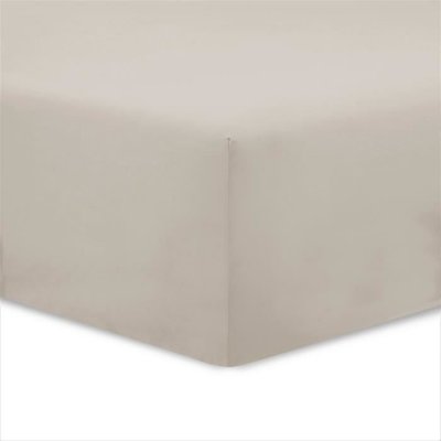 VISION  - Drap housse Beige - 180x200cm - 100% coton