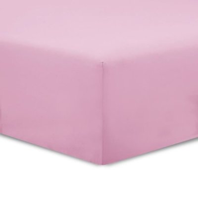 VISION  - Drap housse Rose - 140x190cm - 100% coton